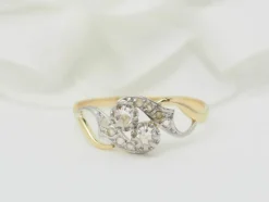Bague Toi & Moi en or bicolore et diamants