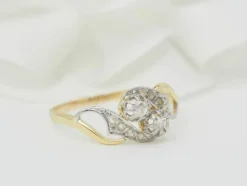 Bague Toi & Moi en or bicolore et diamants