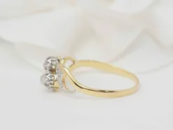 Bague Toi & Moi en or bicolore et diamants