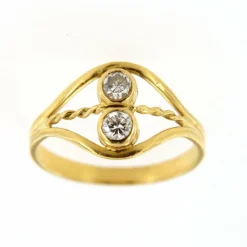 Bague Toi & Moi en Or jaune et diamants