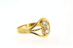 Bague Toi & Moi en Or jaune et diamants