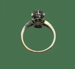 Bague Toi & Moi en or, platine et diamants