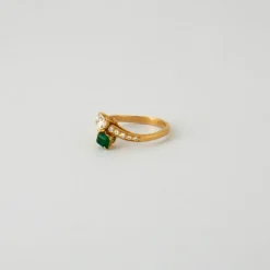 Bague TOI & MOI émeraude et diamants or jaune