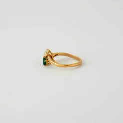 Bague TOI & MOI émeraude et diamants or jaune