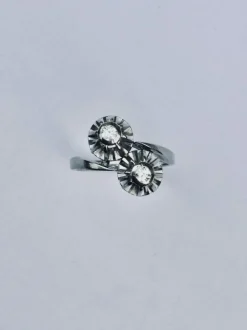 Bague toi & moi or blanc et diamants