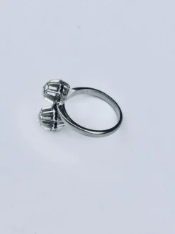 Bague toi & moi or blanc et diamants