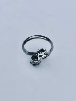 Bague toi & moi or blanc et diamants