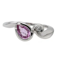 Bague Toi & Moi Or blanc Saphir