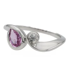 Bague Toi & Moi Or blanc Saphir