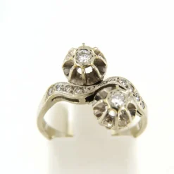 Bague Toi & Moi, Or gris, diamants