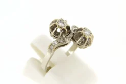 Bague Toi & Moi, Or gris, diamants