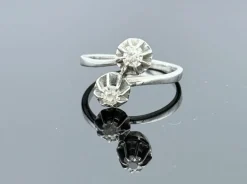Bague Toi & Moi or gris diamants