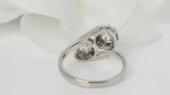 Bague Toi & Moi or gris et diamants