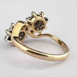Bague Toi & Moi Or Jaune, Diamants