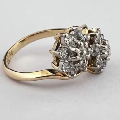 Bague Toi & Moi Or Jaune, Diamants