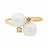 Bague Toi & Moi Or jaune Perle