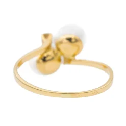 Bague Toi & Moi Or jaune Perle