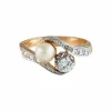 Bague Toi & Moi Or Perle et Diamants