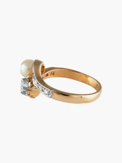 Bague Toi & Moi Or Perle et Diamants