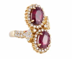 BAGUE TOI & MOI OR, RUBIS & DIAMANTS