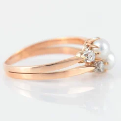 Bague Toi & Moi perles