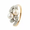 Bague Toi & Moi Perles et Diamants