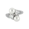 Bague Toi & Moi Perles et Diamants