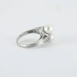 Bague Toi & Moi Perles et Diamants