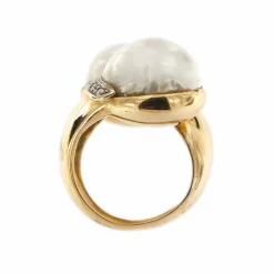 Bague Toi & Moi perles et diamants