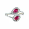 Bague Toi & Moi Rubis Diamants