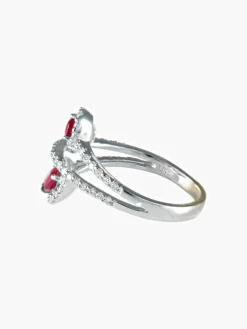 Bague Toi & Moi Rubis Diamants