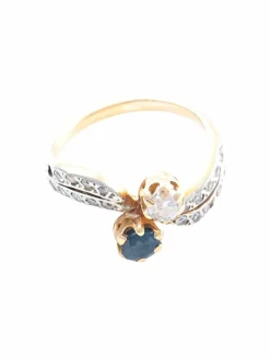 Bague Toi & Moi Saphir Diamant