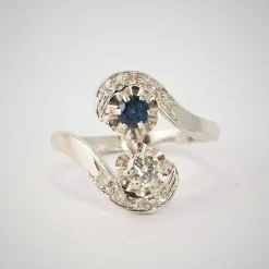 Bague Toi & Moi Saphir Diamants