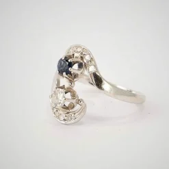 Bague Toi & Moi Saphir Diamants