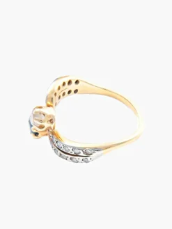 Bague Toi & Moi Saphir Diamant