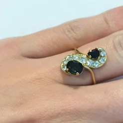 Bague Toi & Moi Saphir et Diamants