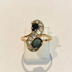 Bague Toi & Moi Saphir et Diamants