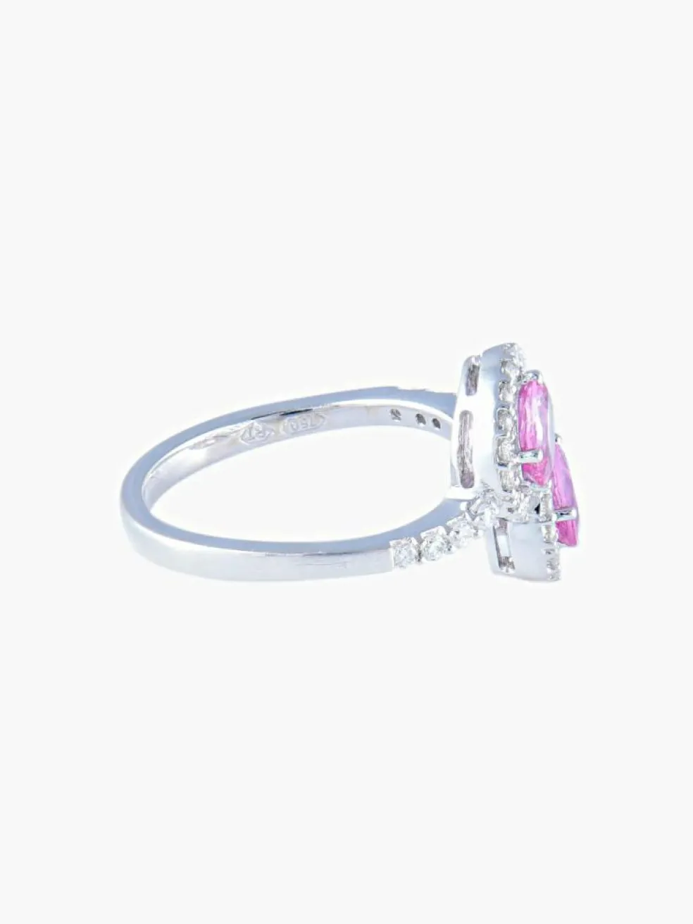 Bague Toi & Moi Saphirs roses Diamants