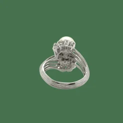 Bague Toi et Moi - Or blanc - Perles de culture et Diamants