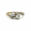 Bague Toi et Moi - Or jaune et diamants
