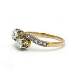 Bague Toi et Moi - Or jaune et diamants
