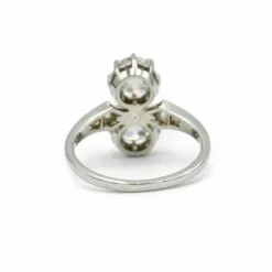 Bague Toi et Moi - Or jaune platine et diamants