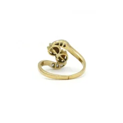 Bague toi et moi - or perles et diamants
