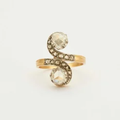 Bague Toi et Moi 2 ors diamants
