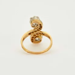 Bague Toi et Moi 2 ors diamants