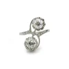 Bague Toi et Moi - Platine et diamants