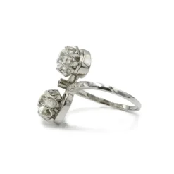 Bague Toi et Moi - Platine et diamants