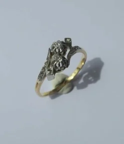 Bague Toi et Moi diamants or et platine