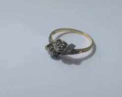 Bague Toi et Moi diamants or et platine