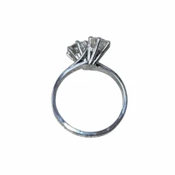 Bague toi et moi diamants en or blanc